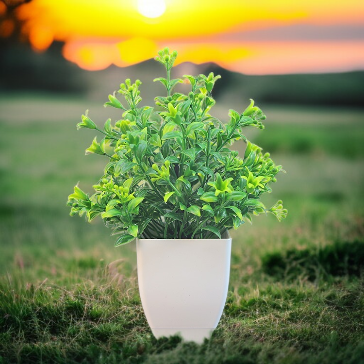 フェイクユーカリグリーン植木鉢付き