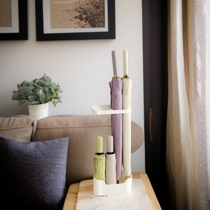 홈우산수납선반 다용도 분리형 자체 접착식 벽걸이 펀치프리 벽걸이 물빠짐 홈우산선반