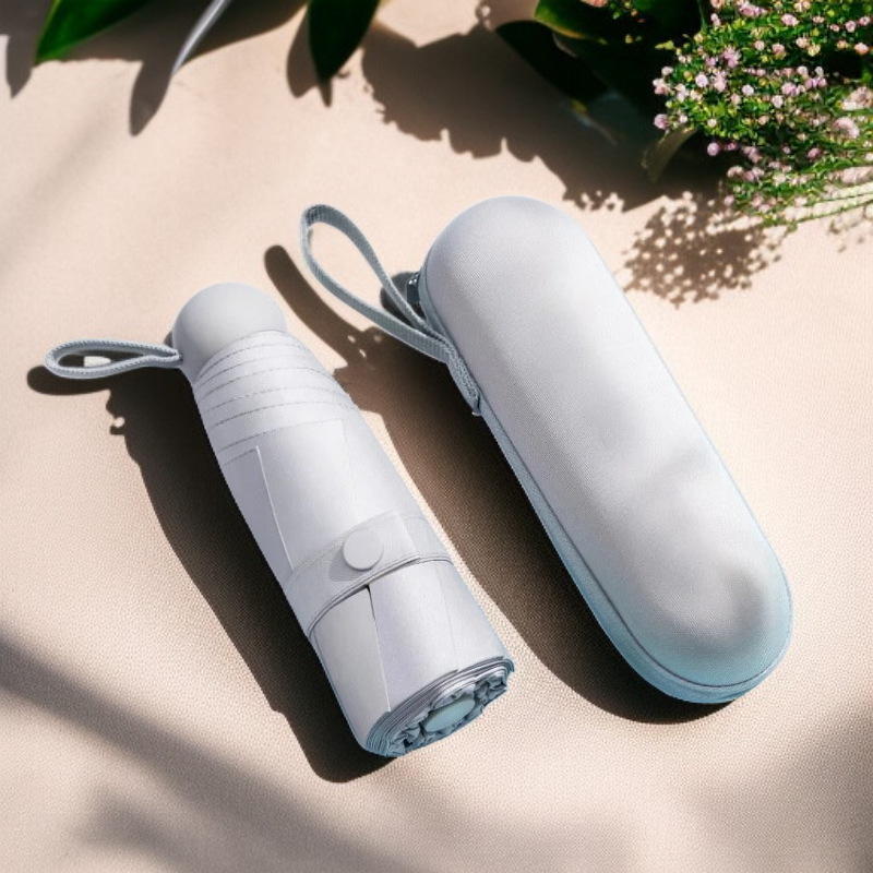  Pocket-Sized Black Coated Capsule Umbrella