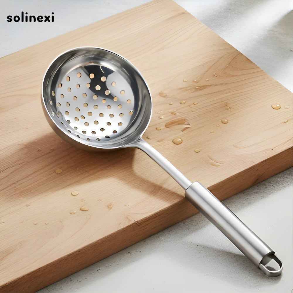 Nerezový zesílený cedník s ochranou proti opaření – detail produktu