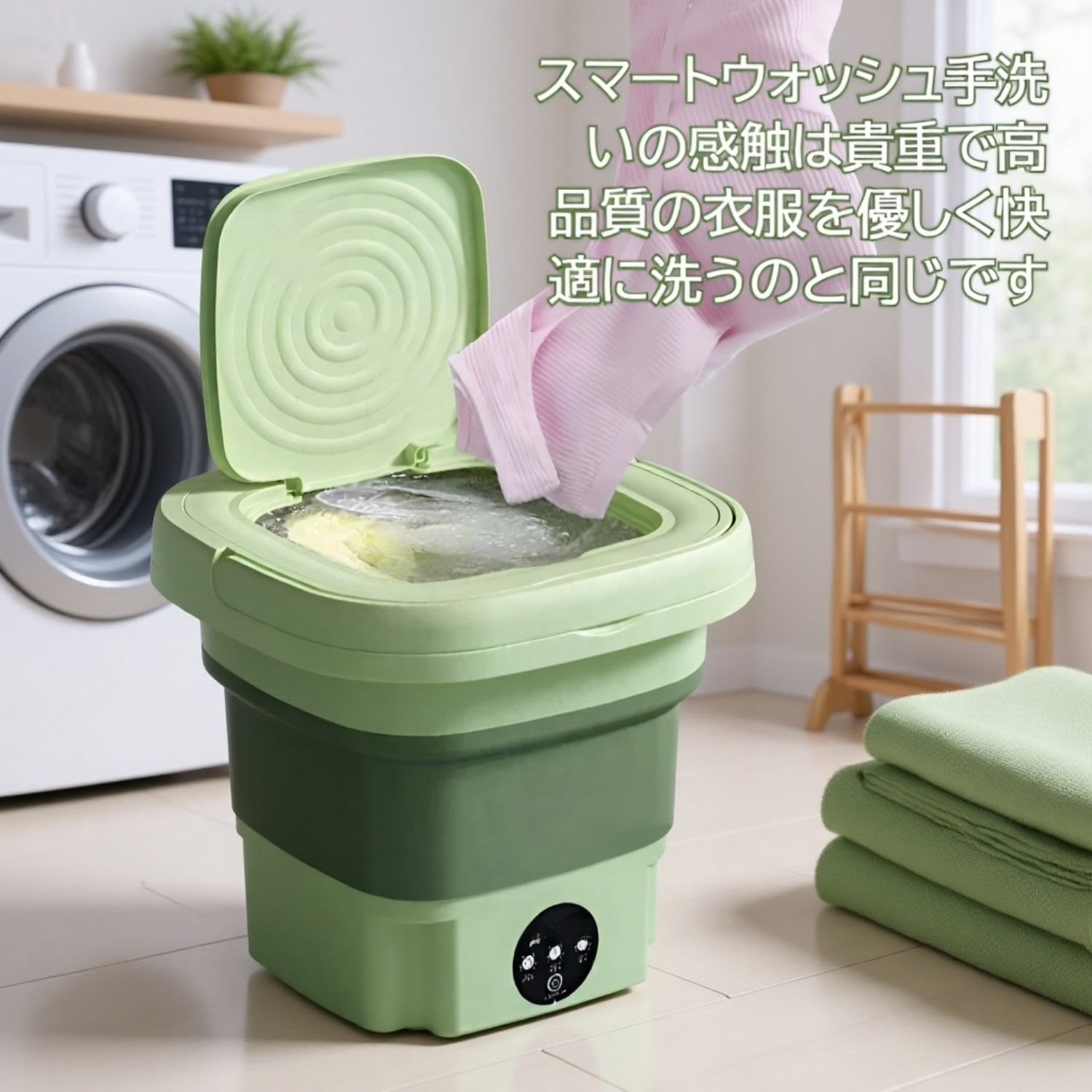 家庭用小型折りたたみ洗濯機