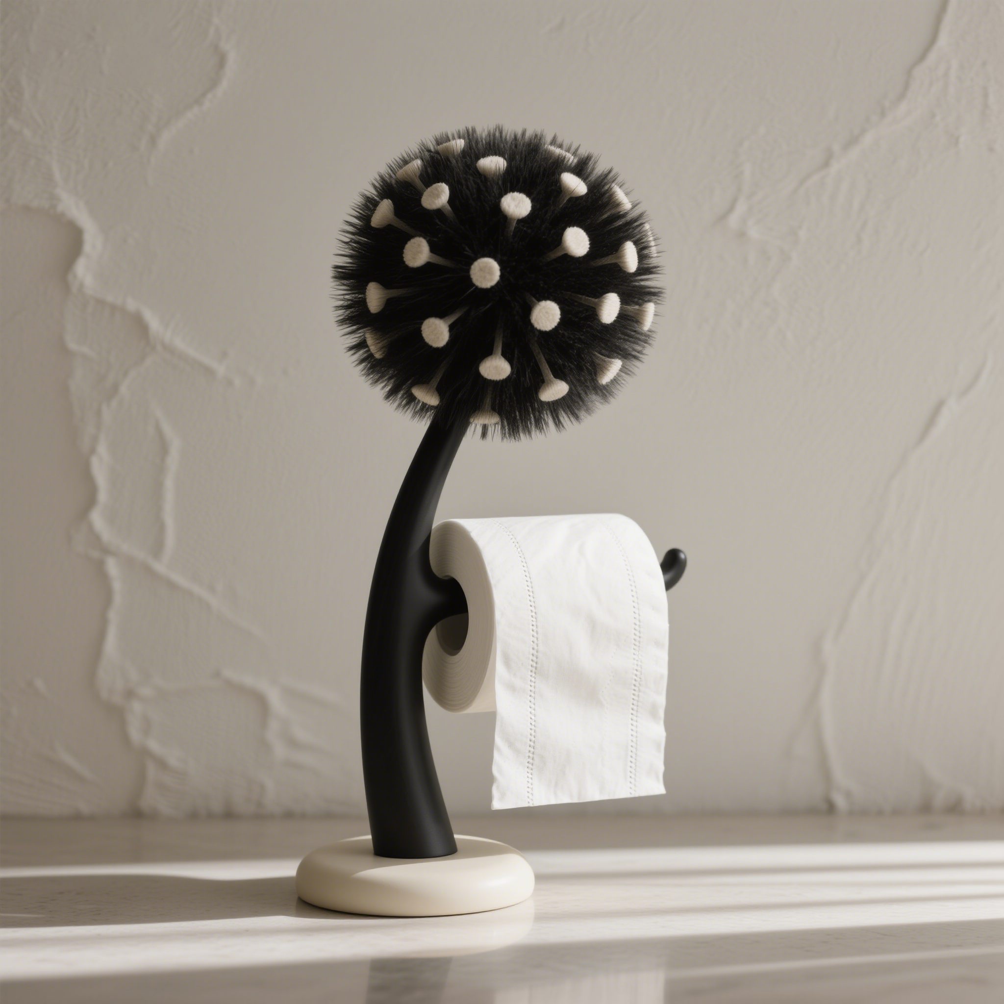 Soporte para papel higiénico con barra de cabeza esférica (2 piezas)