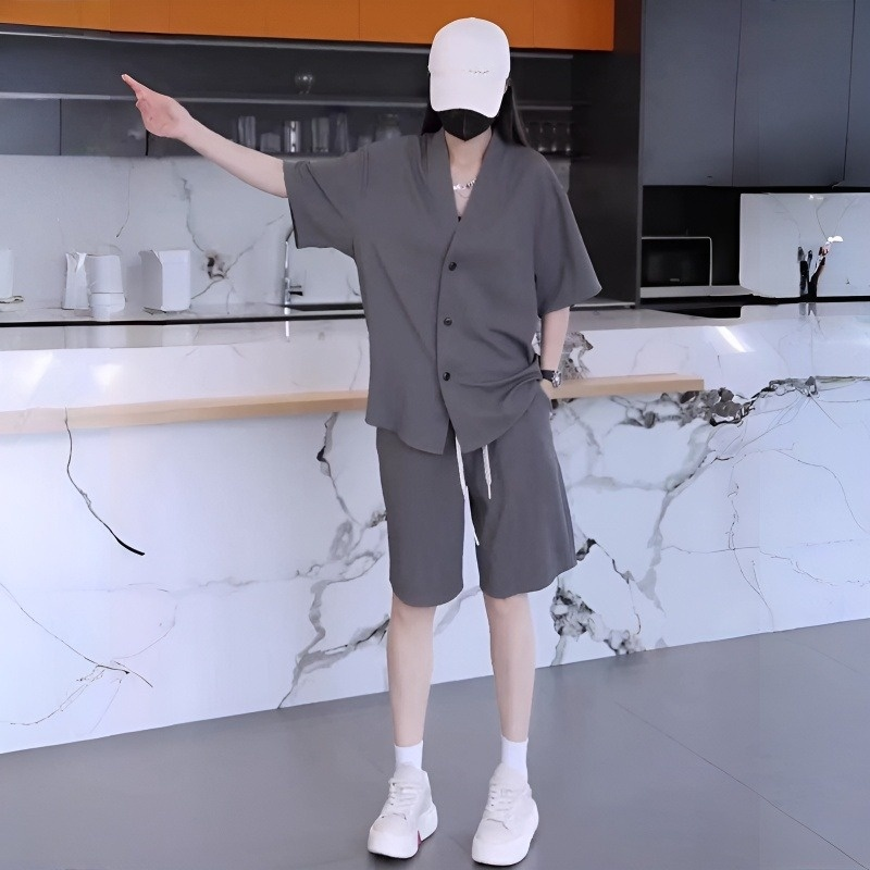 メンズアイスシルクカジュアル2点セット