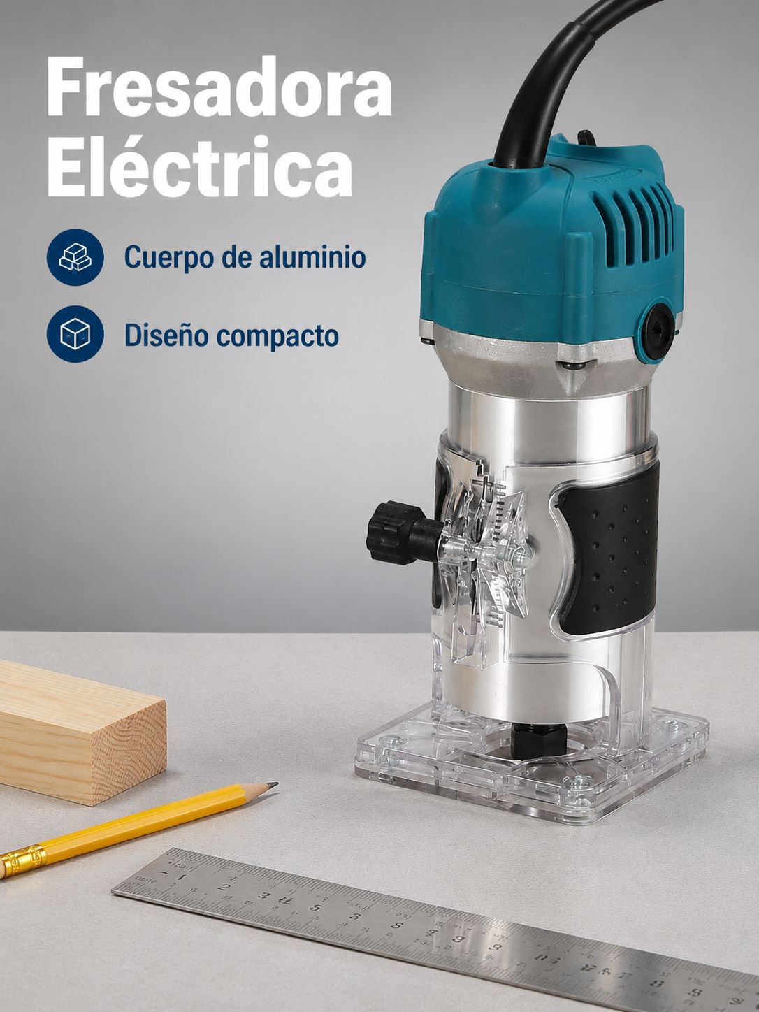 Fresadora Eléctrica para Carpintería