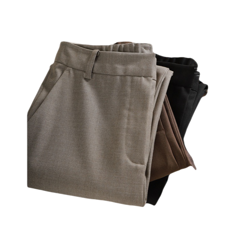 カレー パンツ スリム カジュアル ウィメンズ パンツ レディース スーツ パンツ ストレート シガレットパンツ