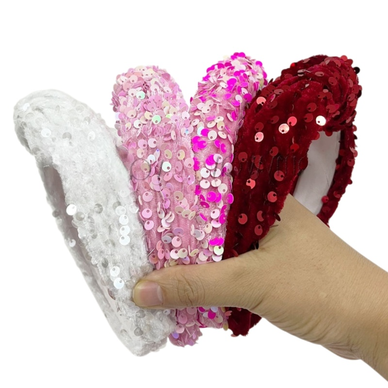 Szeroka, jednokolorowa satynowa ozdoba do włosów