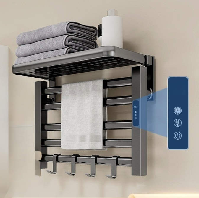 浴室用サーモスタット式タオル掛け