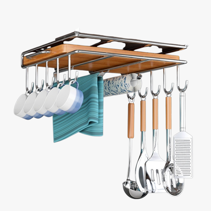 Organizer na ręczniki papierowe, pokrywki i deski do krojenia do kuchni