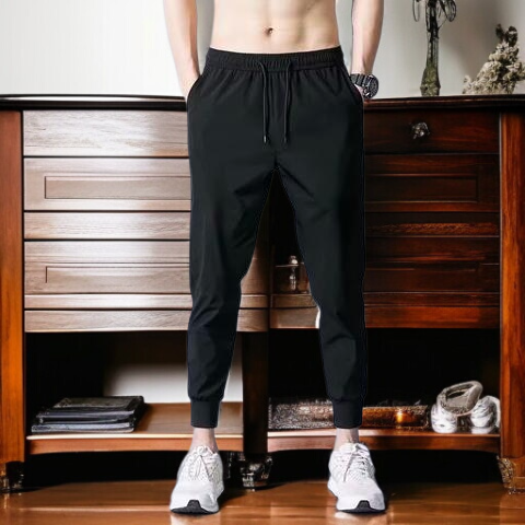 メンズスポーツパンツ メンズ春ストレートレッグパンツ ブラック メンズワークパンツ