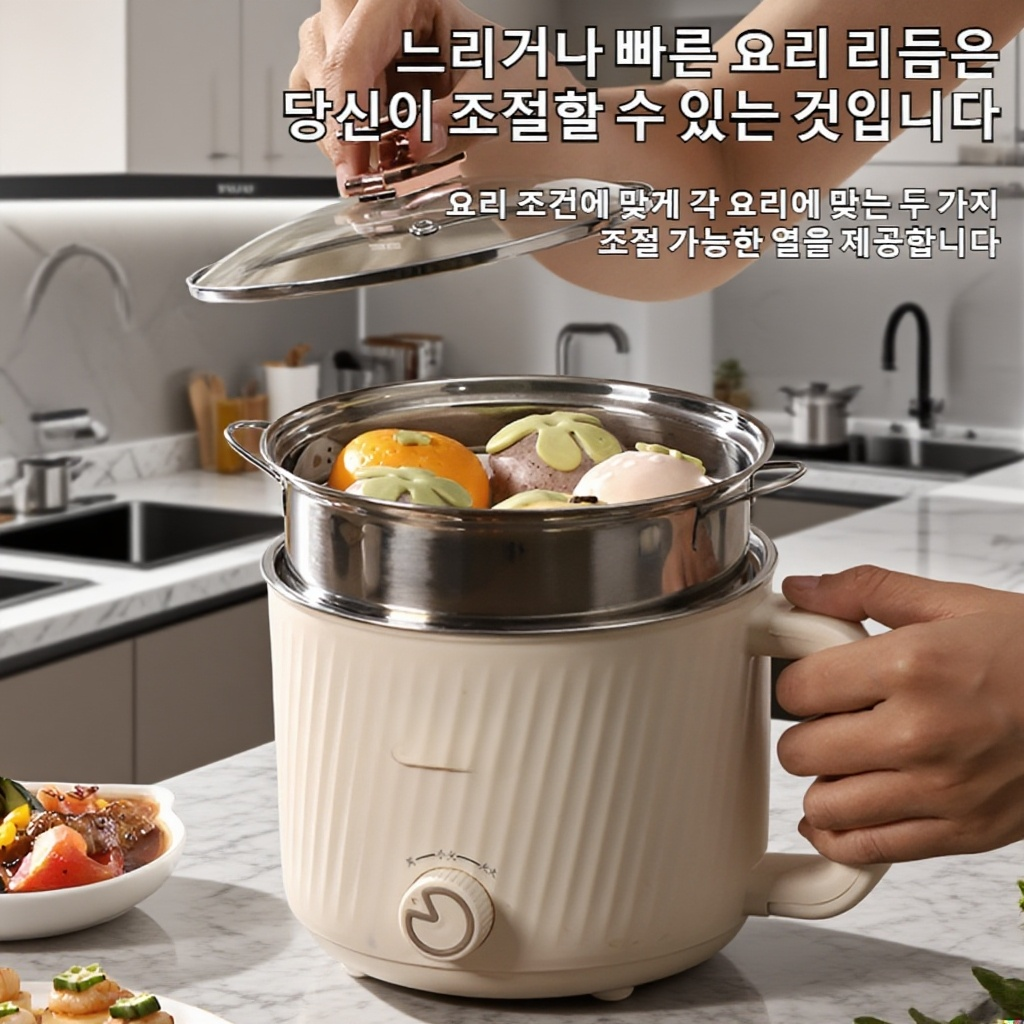 밥이 들러붙지 않는 논스틱 밥솥 내부