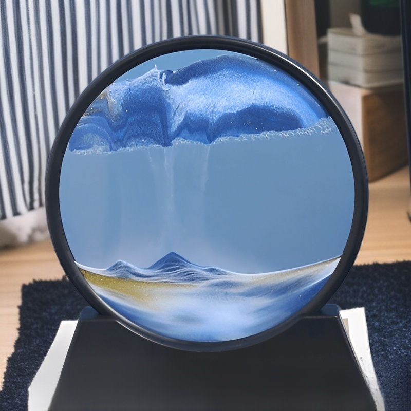  لوحة رملية ديكور للصالون، ساعة رملية، لوحة فنية متحركة، تزيين المنزل