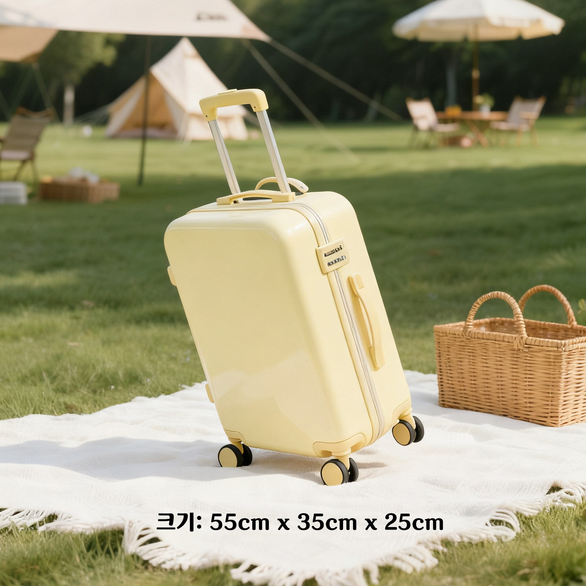 여행 캐리어 내부 넓은 수납공간 이미지