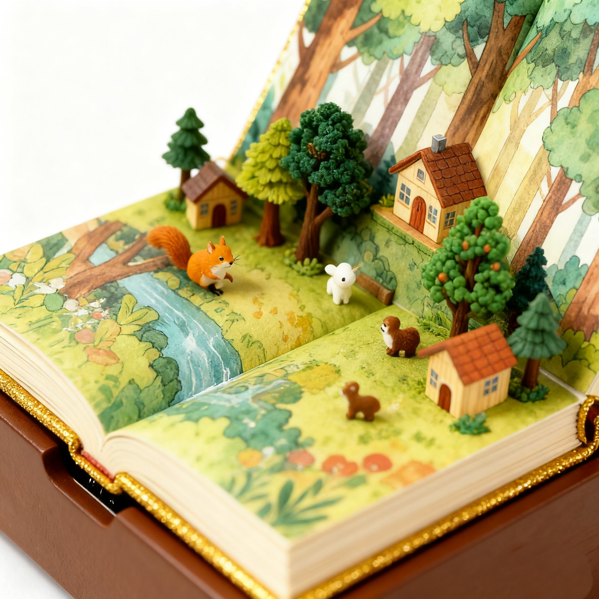 Dětská hudební skříňka ve stylu lesa