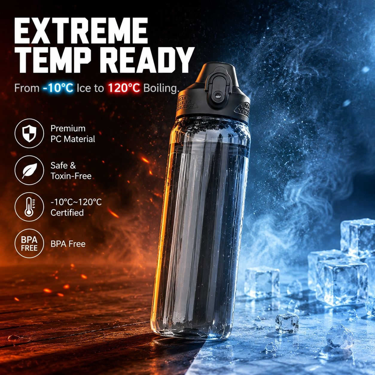 Large Capacity Plastic Water Bottle