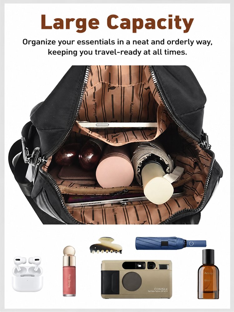 【Compatible with Trolley Cases】Multi-Carry Thickened Oxford Cloth Backpack
