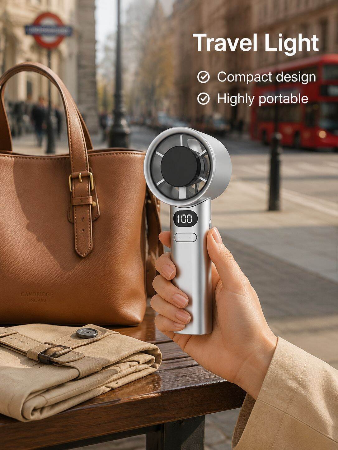 Portable USB Rechargeable Mini Fan for Indoor Outdoor Office Home and Meeting Room