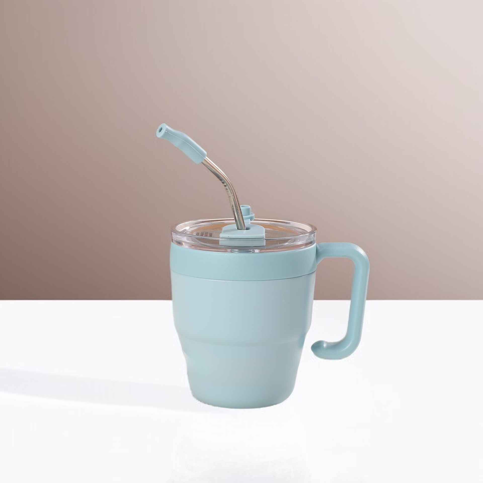 家庭用ハンドル付きオフィス用ウォーターカップ、ストローカップ