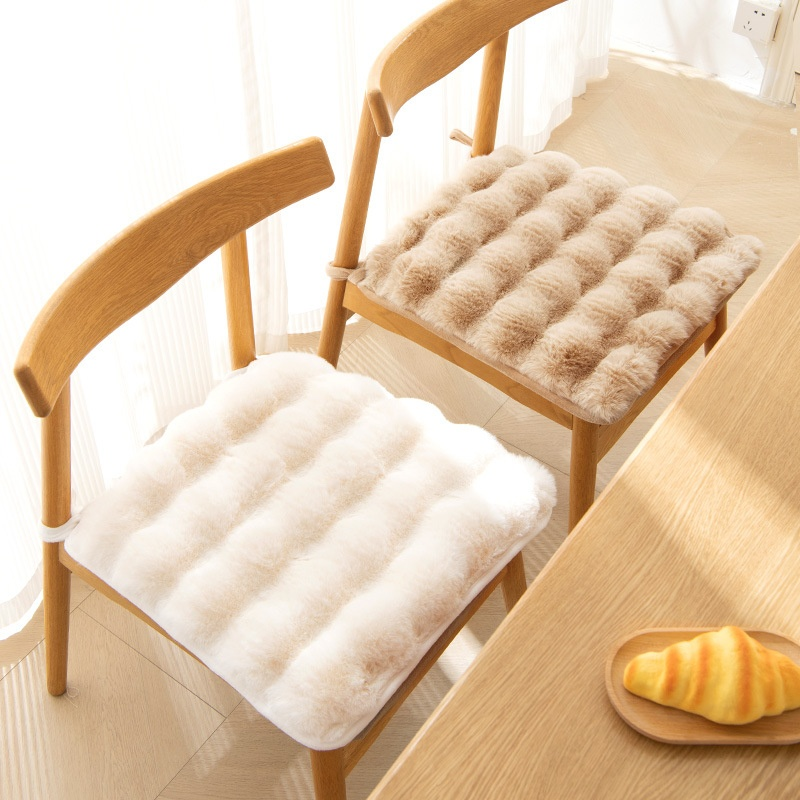 Winter Thick Velvet Rabbit Student Seat Cushion Warm Pad