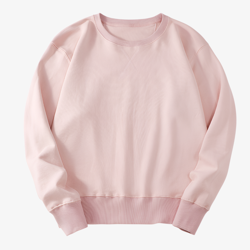 快適な着心地の100%コットン長袖スウェット