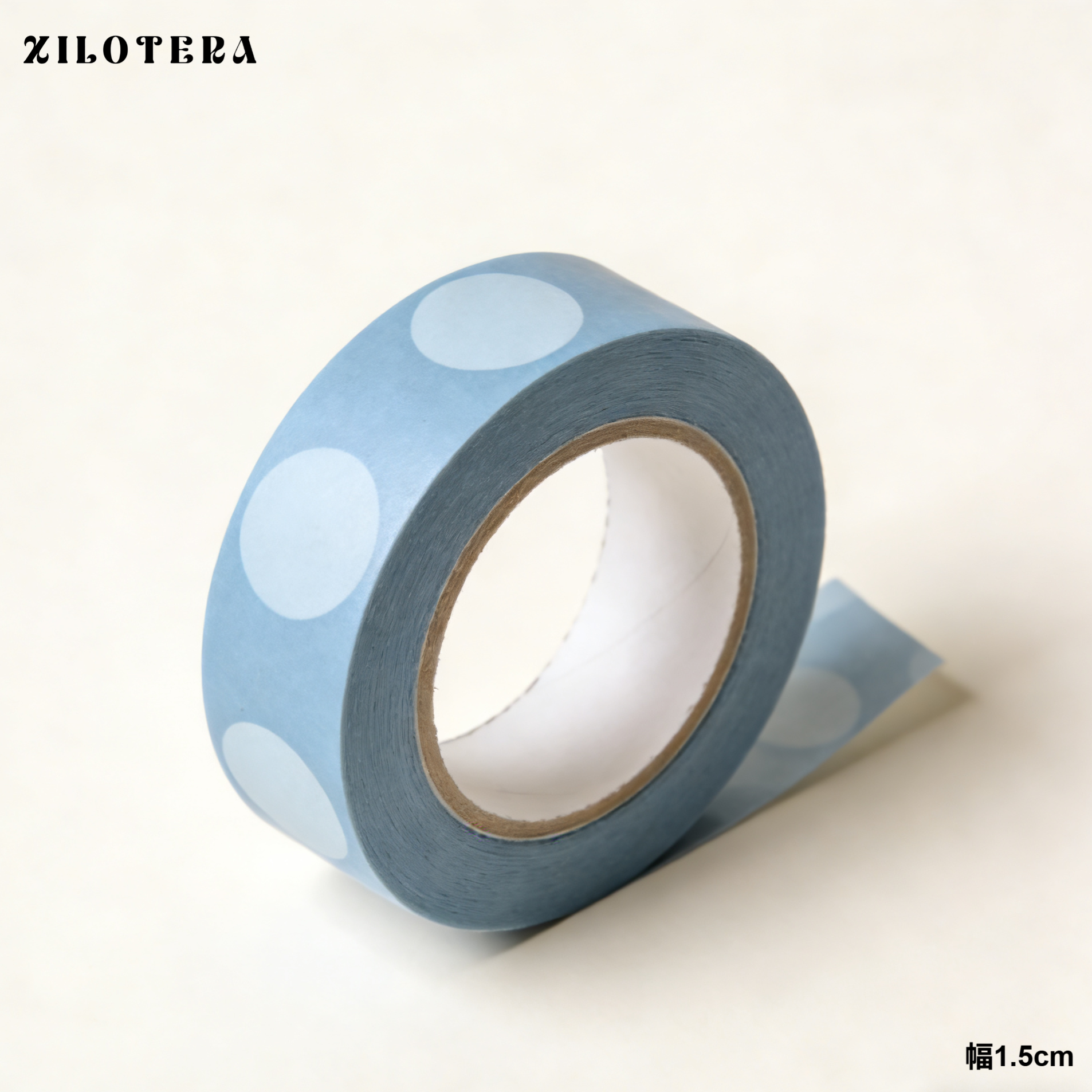 手帳に貼った水玉模様デコレーションテープの使用例