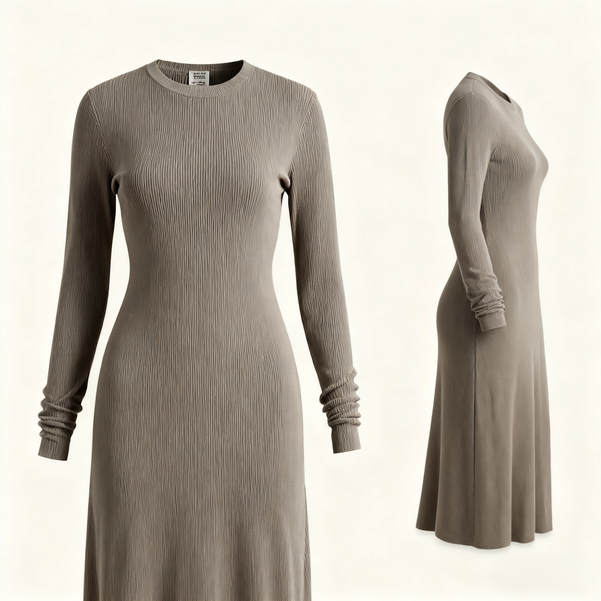 長袖スリットワンピース全体イメージ