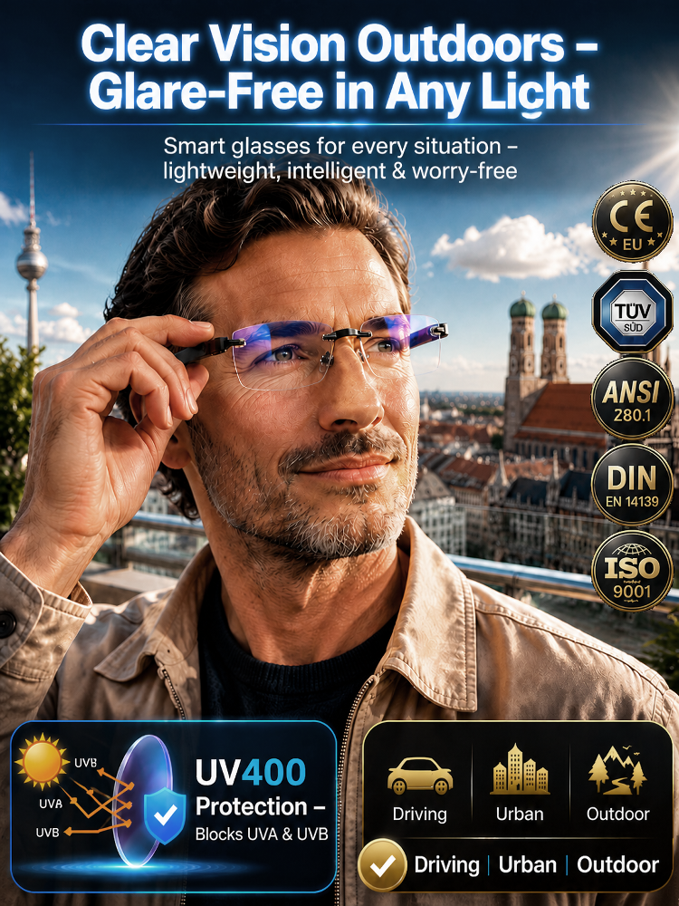 Ultra-light Diamond-Cut Rimless Reading Glasses