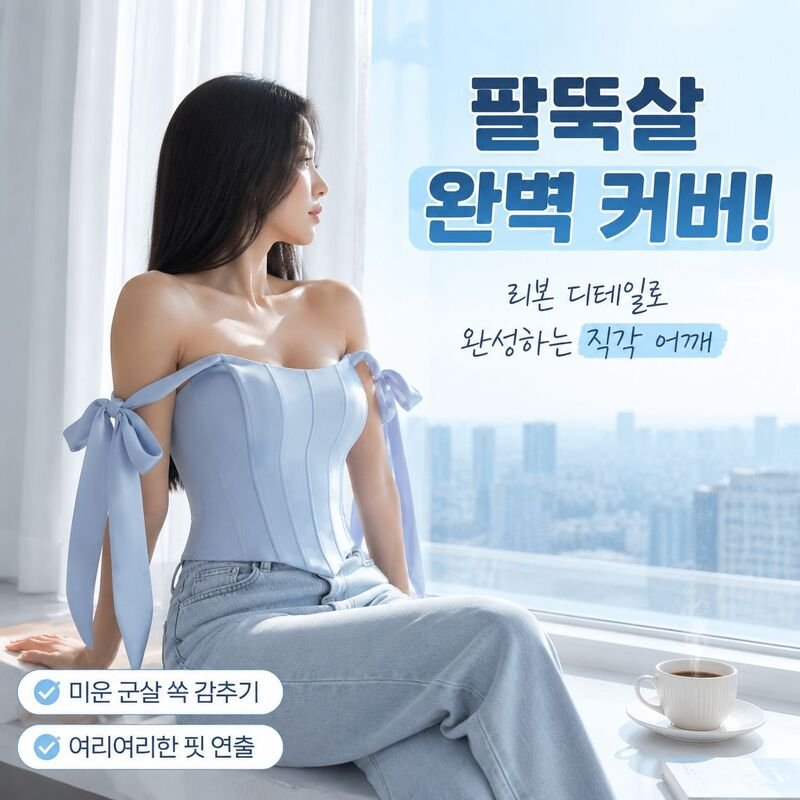 생선뼈 브래지어 슬리브리스 틴 나시