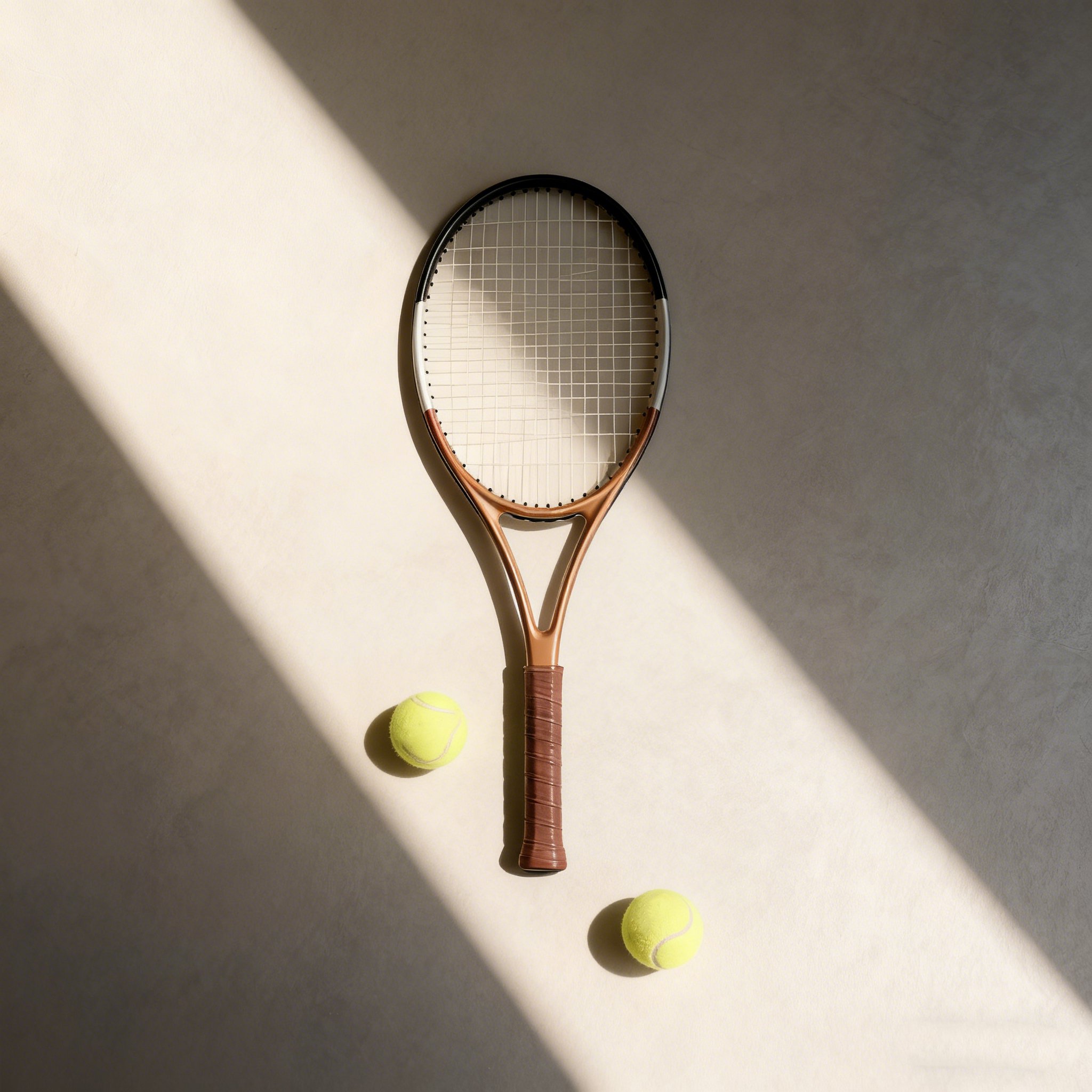 프리미엄 테니스 라켓 클로즈업