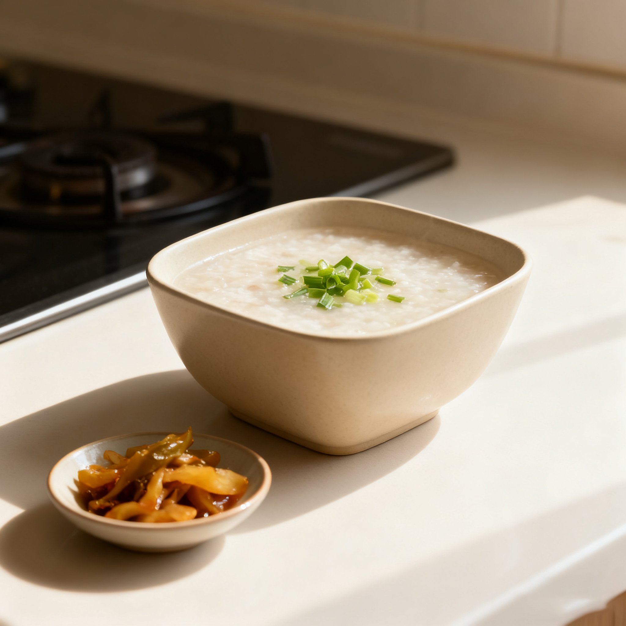 Hellkhakifarbene quadratische Servierschüssel(3 Stück)