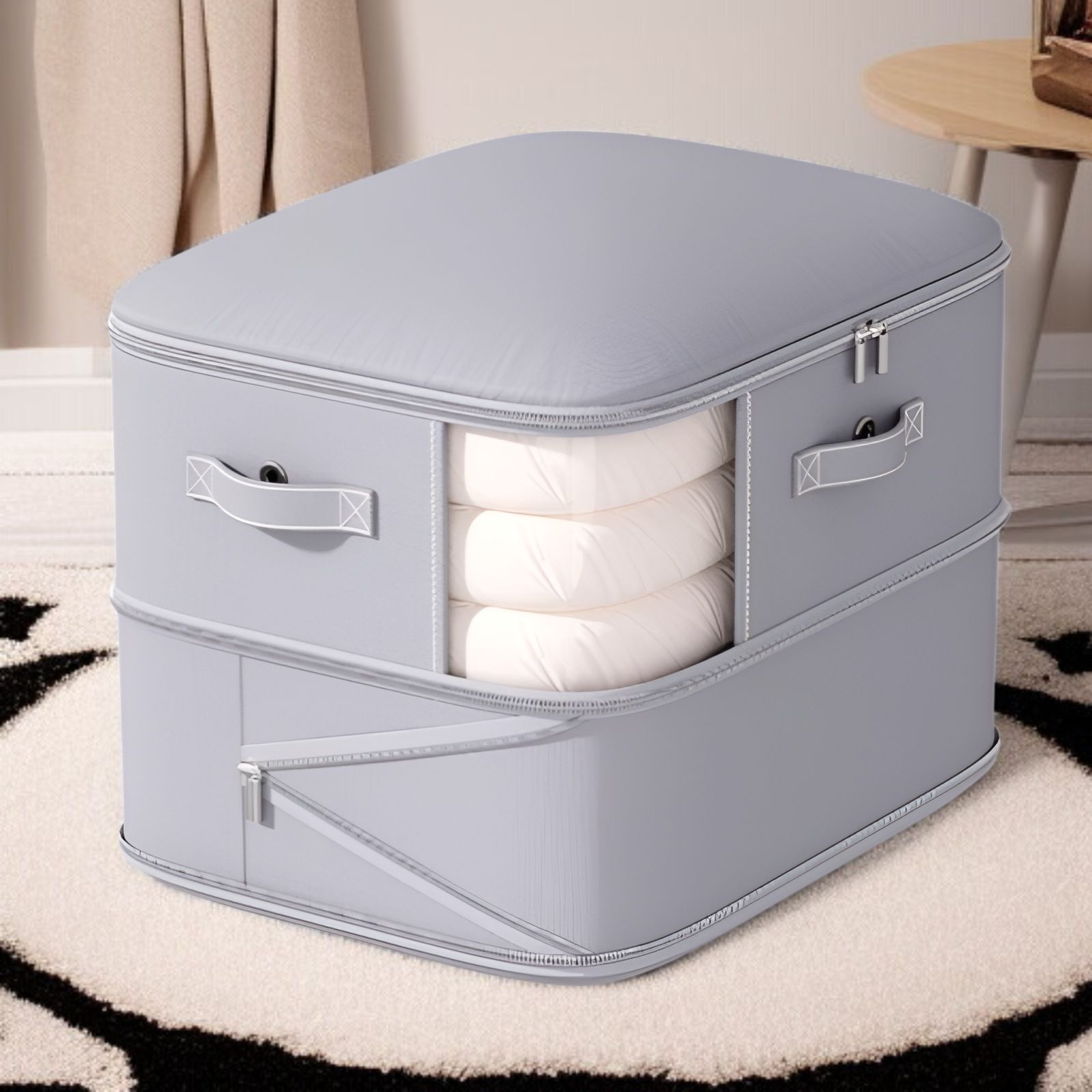 ダウンジャケット、キルト、シルクキルト用のキルト収納バッグ、冬物季節衣類や寝具収納バッグ用の特別な圧縮バッグ