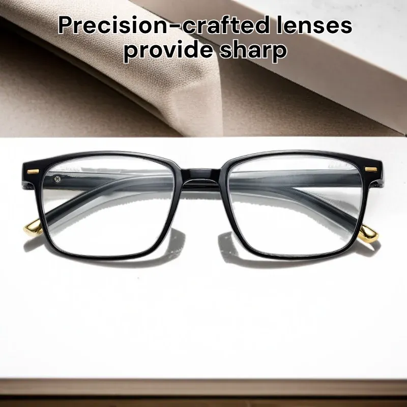 Rural-Style Vintage Black Reading Eyewear for Elderly – Sharp and Comfortable Vision