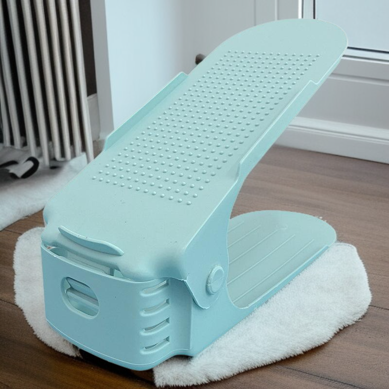 Étagère à chaussures multifonction à deux niveaux pour la maison, hauteur réglable, gain de place