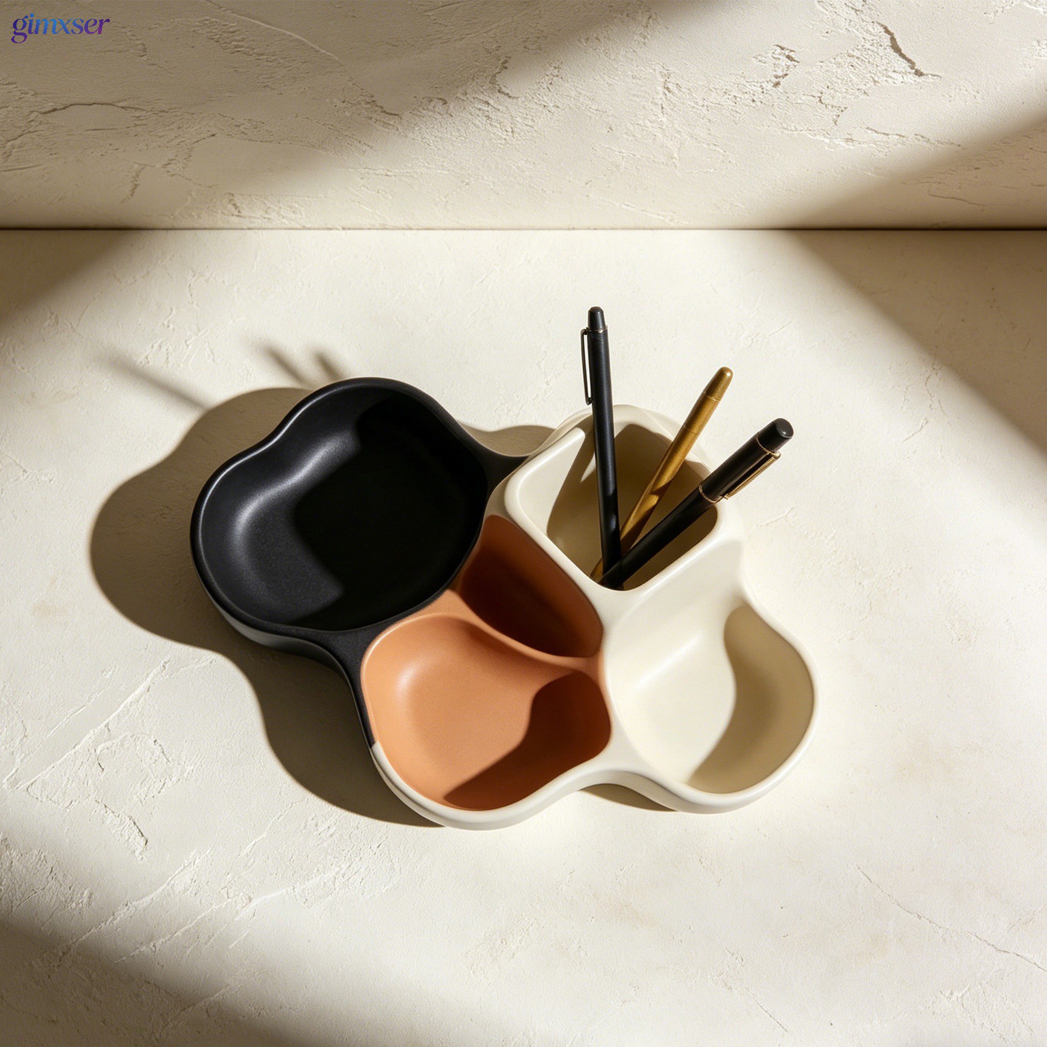 Durable plastic stationery tray for home organization