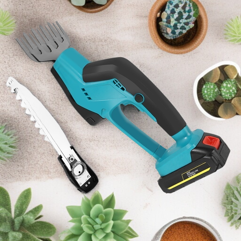 Tondeuse multifonction à batterie lithium pour gazon, désherbage et taille de haies