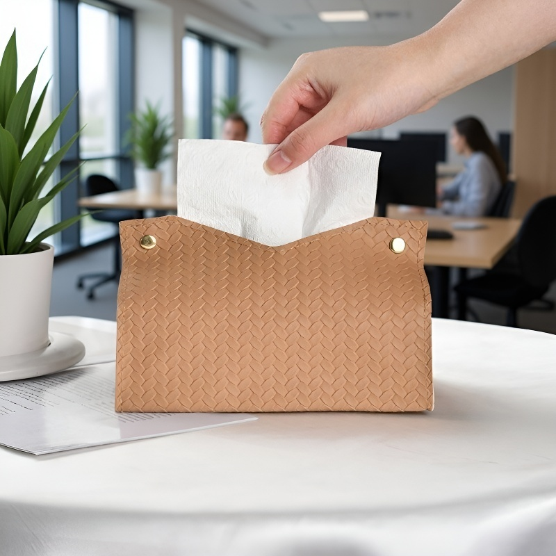 革製ティッシュボックス