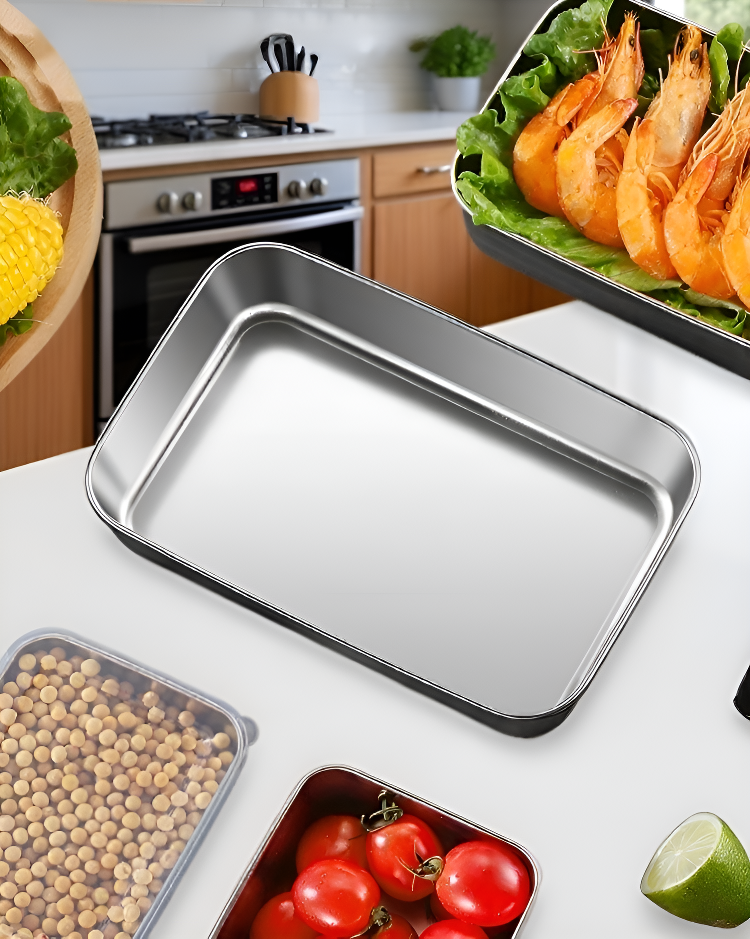 食品を新鮮に保つステンレス密閉保存ボックスの使用例