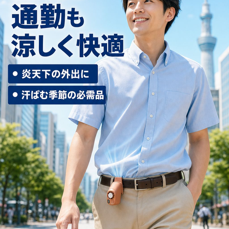 腰掛け式大風量ミニ扇風機、24時間限定半額セール