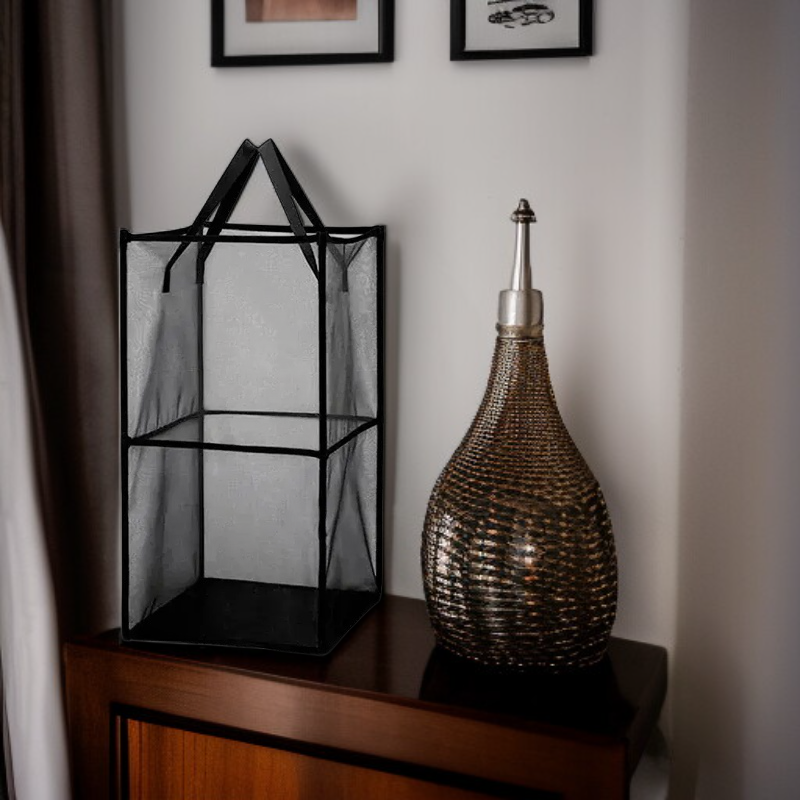 Tragbarer faltbarer quadratischer Wäschekorb