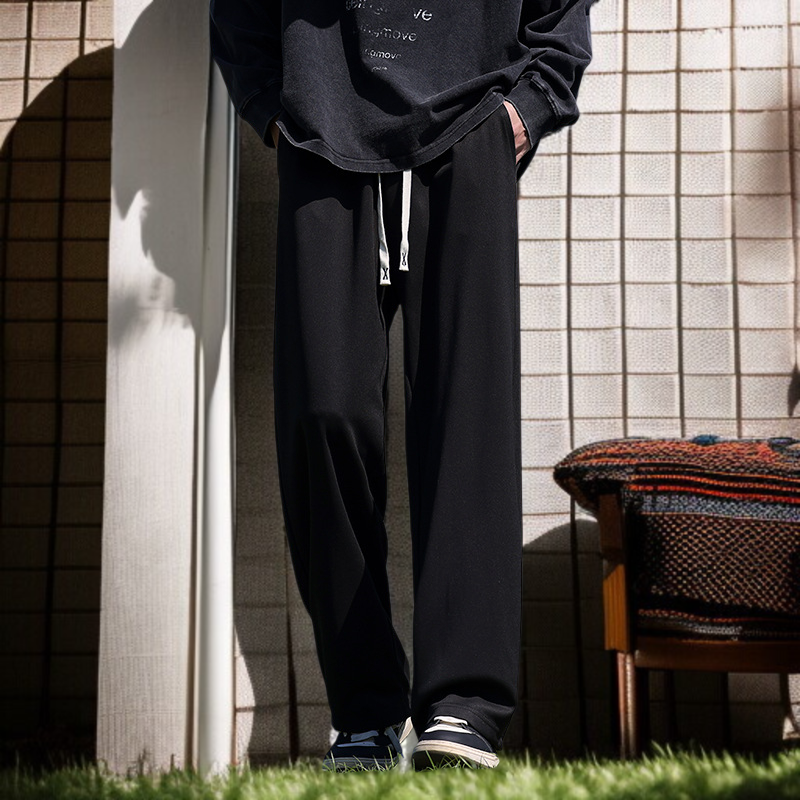 남자 봄가을 와이드 일자 트레이닝 팬츠 일자 팬츠