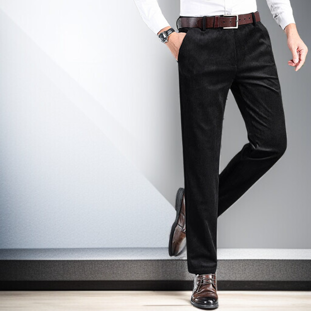 도톰 코듀로이 남성 팬츠 비즈니스 캐주얼 팬츠 기모 핫팬츠 링클프리 와이드 일자핏 남성 팬츠