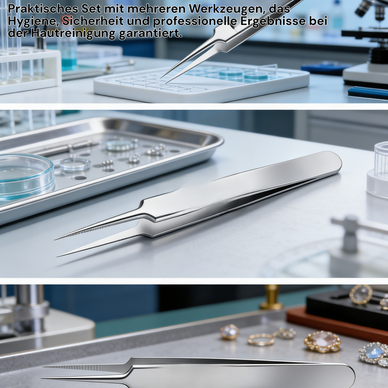 Akne-Nadeln und Mitesser-Entferner Set, Pickelentferner Werkzeug