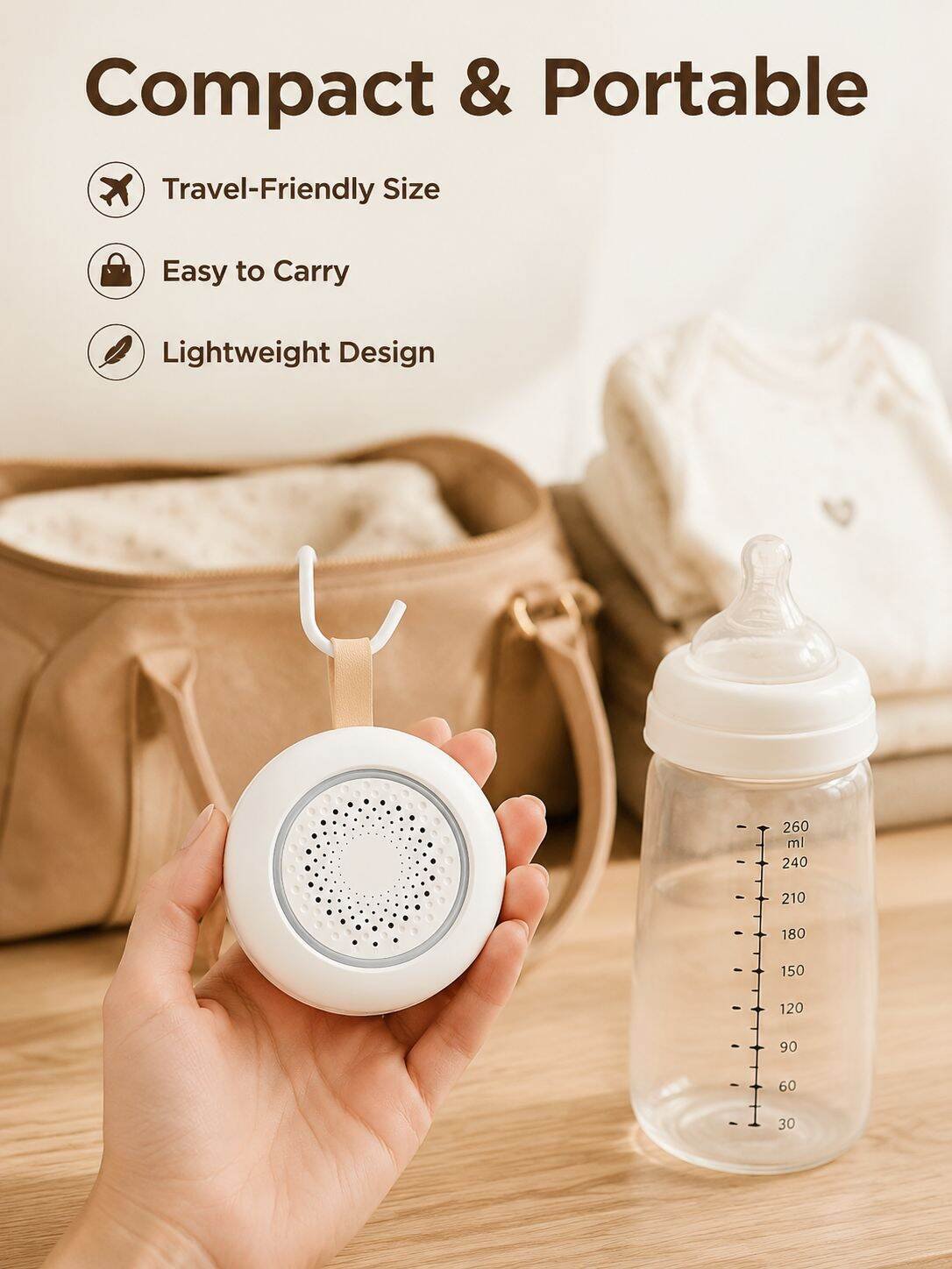 White Noise Sleep Machine Baby Music Soother Auto Sleep Monitor Night Light