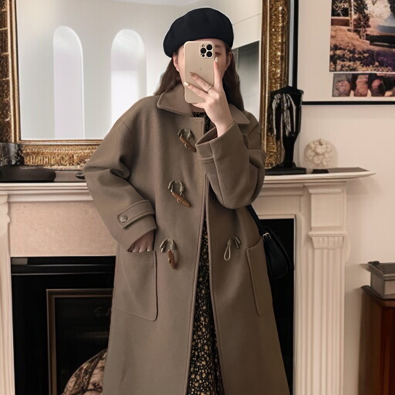 2025年秋冬新作 レディース ダッフルコート 日本風 厚手ウール 中長款