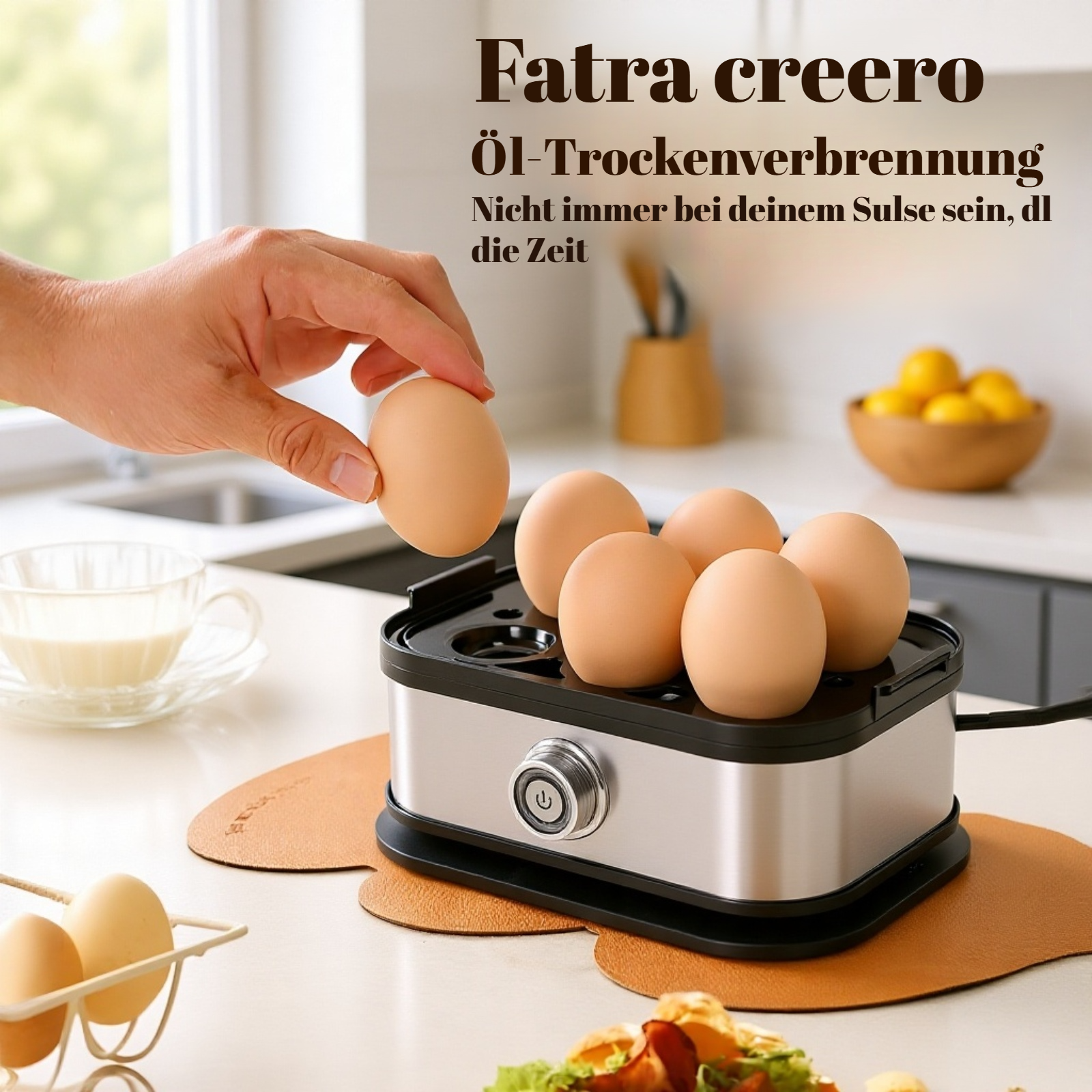 Eierkocher aus hochwertigem Edelstahl