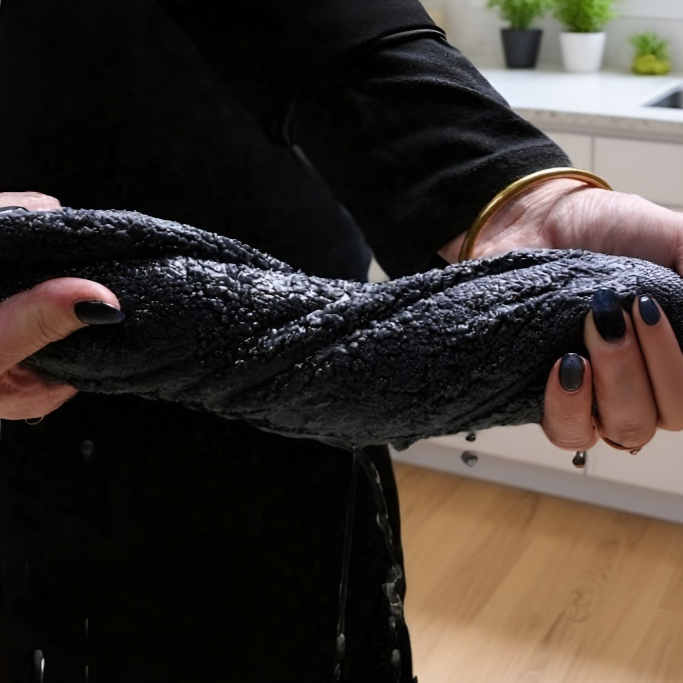 Gruby, dwustronny ręcznik zamszowy do mycia samochodu