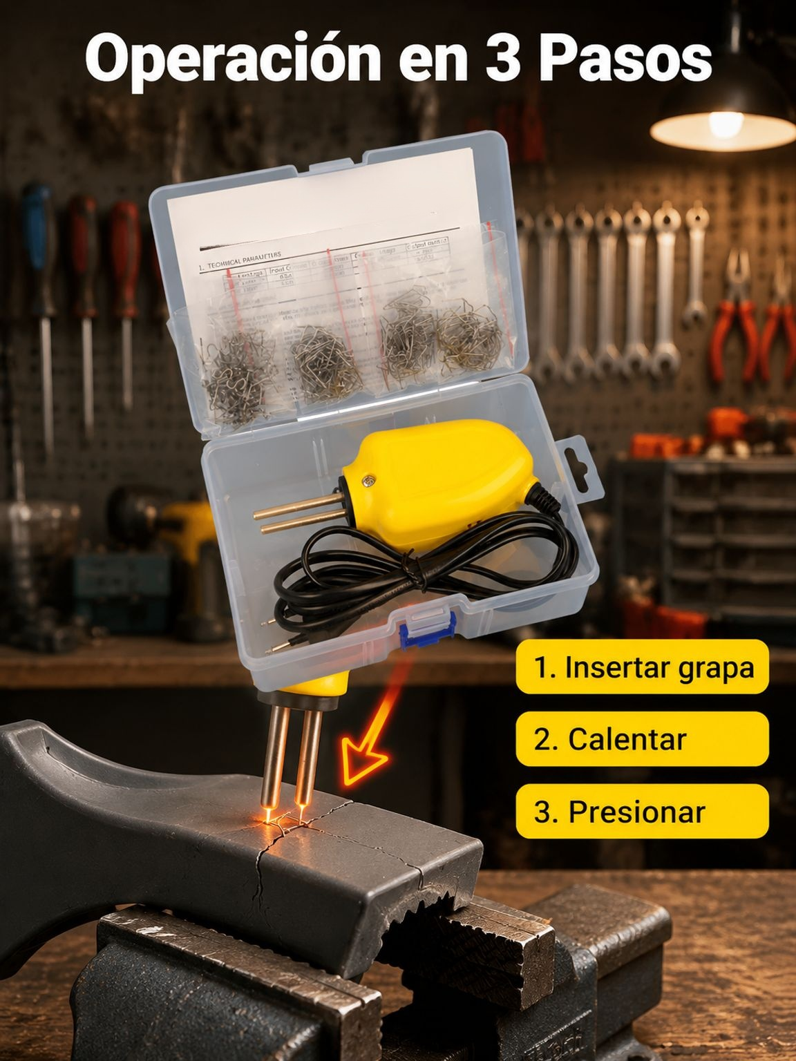 Pistola de soldadura de plástico ligera y ergonómica