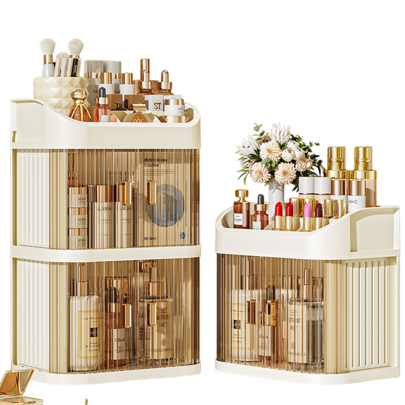 Large Capacity Dustproof Transparent Skincare Organizer Dormitory Desktop