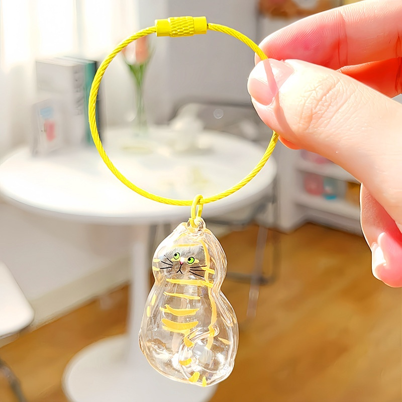 Porte-clés bouteille transparente de conservation de poils, souvenir pour animaux