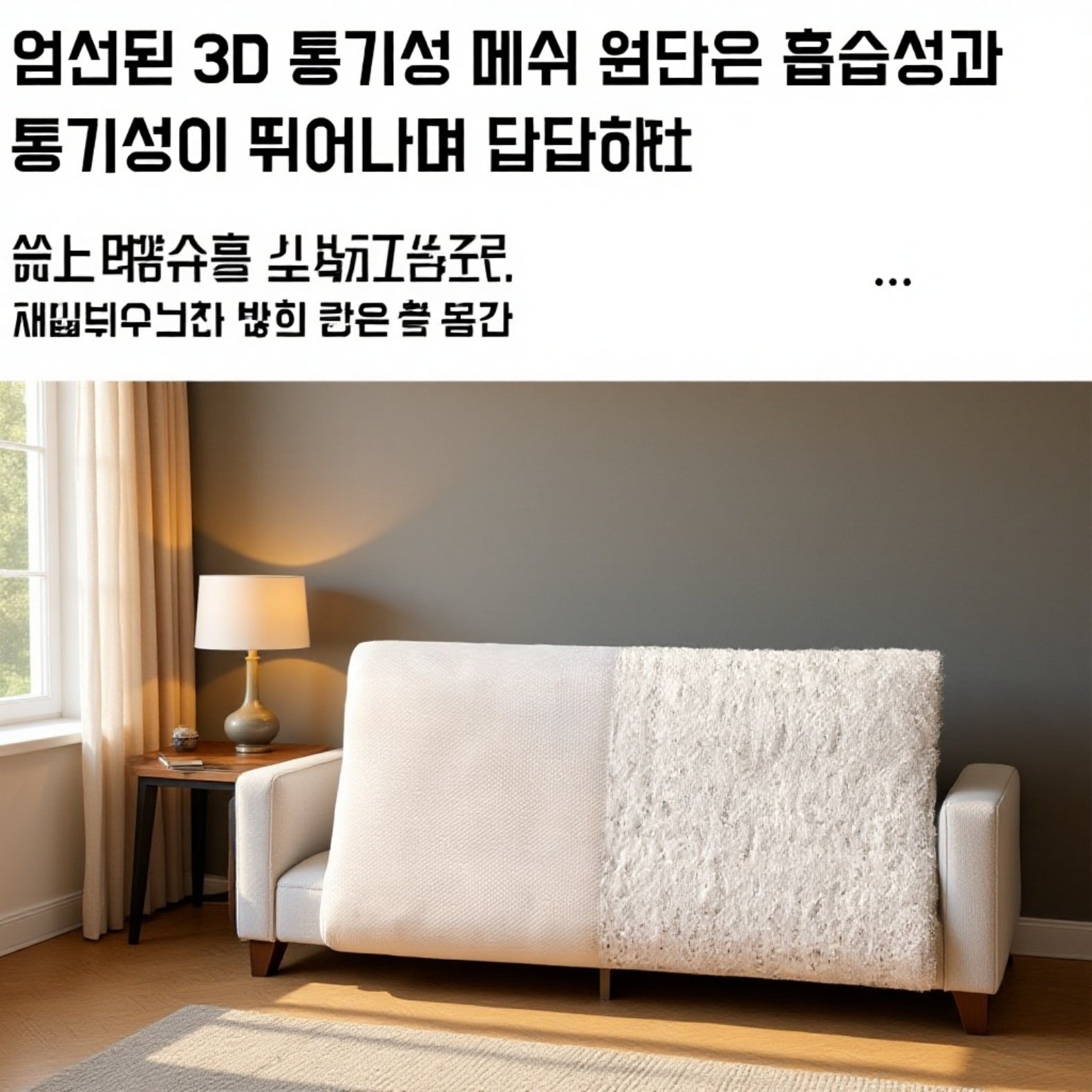 4D 에어 파이버 베개 통기성 경추 보호 편안한 베개 커버 세탁 가능