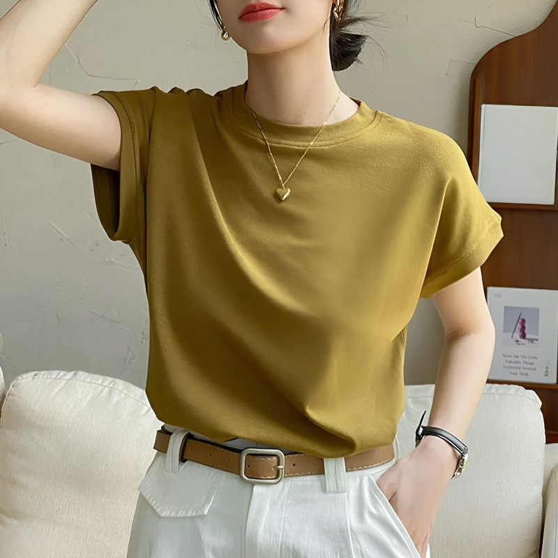 여름 루즈핏 가오리핏 섹시 티셔츠 여상의 어깨 소매 가오리핏 여 루즈핏 상의